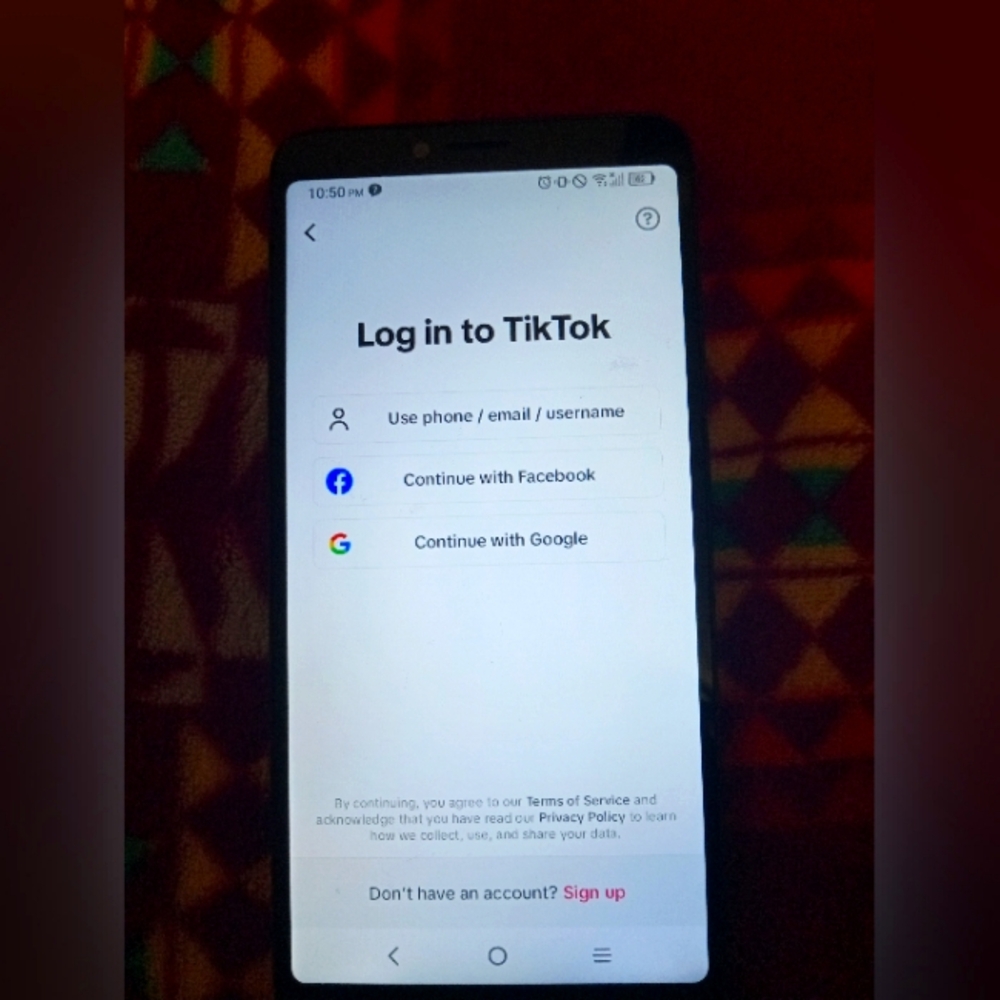 Phone with Tiktok